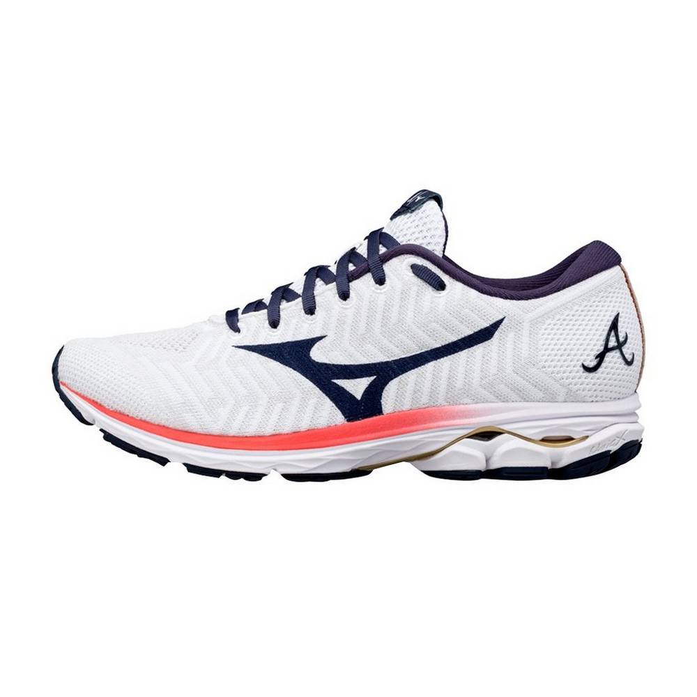 Tenis Para Correr Mizuno Chop On WAVEKNIT™ R2 Para Hombre Blancos/Azul Marino 1789250-MP